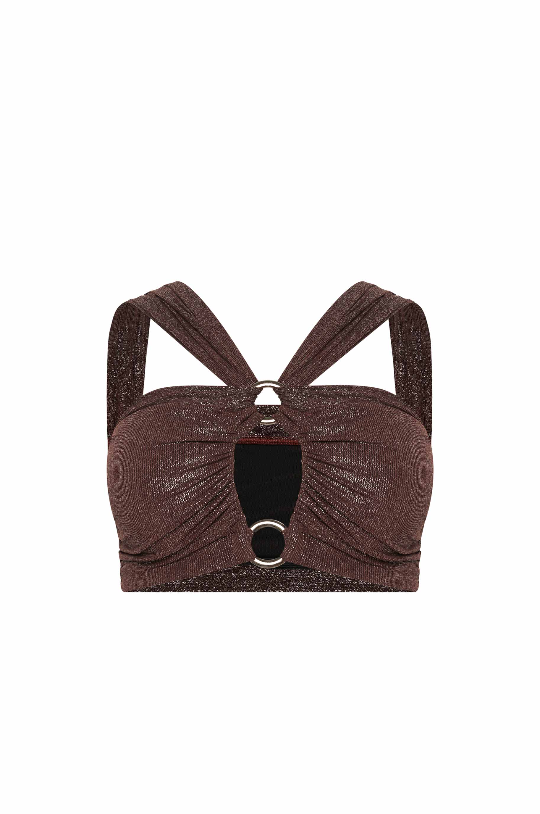 Top Intricate Shine Brown